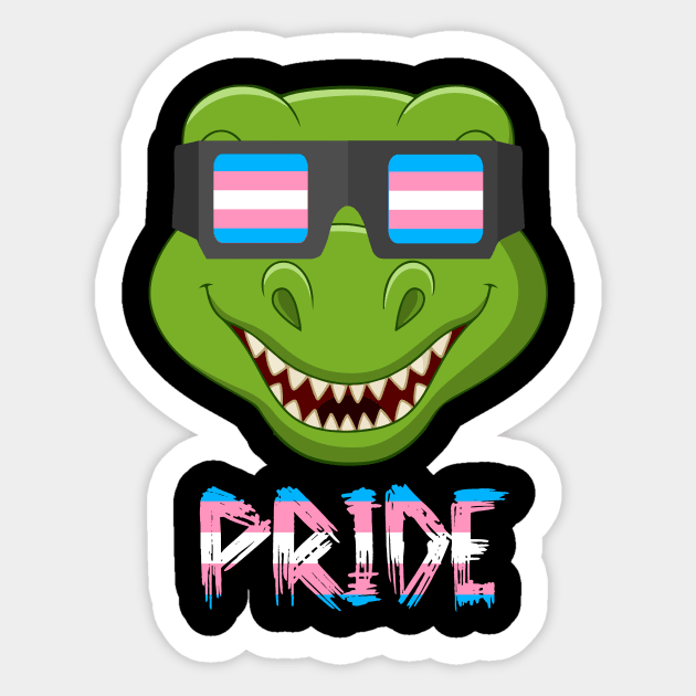 Dinosaurs Transgender Flag Lgbt Sticker by MarrinerAlex